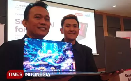 Lenovo Bawa Rangkaian Copilot+ PC, Laptop Kamera Bawah Layar Pertama di Dunia ke Surabaya