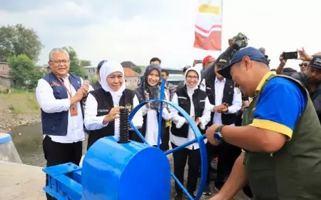 Gubernur Khofifah Resmikan DAM Boreng, Pulihkan Produktivitas Pertanian dan Ketahanan Pangan