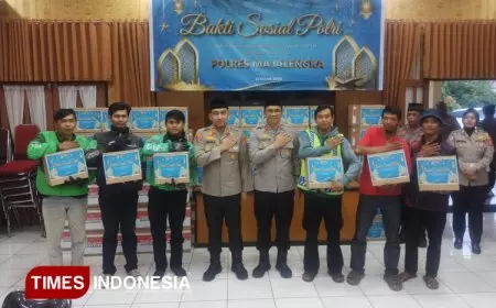 Baksos Polri untuk Masyarakat, Polres Majalengka Beri Ratusan Paket Sembako