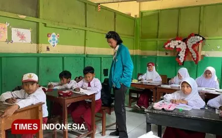 Mahasiswa KSM Unisma Malang Giat Mengajar di SD Wahidiyah, Dusun Kauman