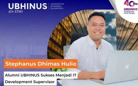 Stephanus Dhimas Hulio, Alumni UBHINUS Sukses Menjadi IT Development Supervisor