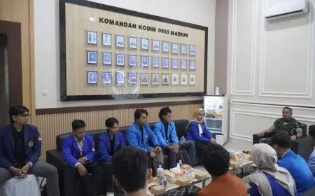 Dandim Madiun Diskusi dengan 7 Ketua BEM, Bahas Revisi UU TNI dan Program TNI