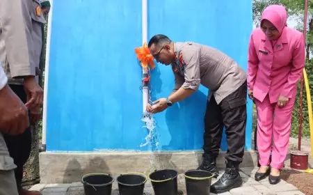 Polres Probolinggo Kota Bangun Sumur Bor, Atasi Krisis Air Sumberkramat