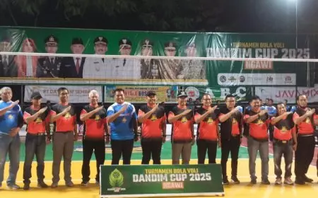 Cara Kodim Ngawi Menumbuhkan Semangat Nasionalisme Lewat Bola Voli