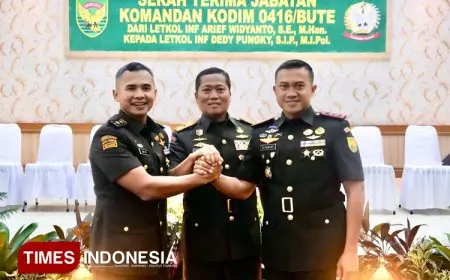 Letkol Inf Dedy Pungky Irawanto Resmi Jabat Dandim BUTE, Gantikan Letkol Inf Arief Widyanto