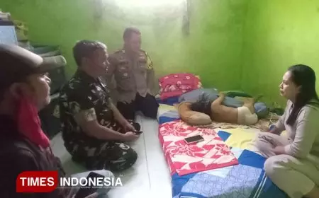 Kepedulian Kemanusian, TNI-Polri Kunjungi Bocah Penderita Tumor Tulang di Majalengka