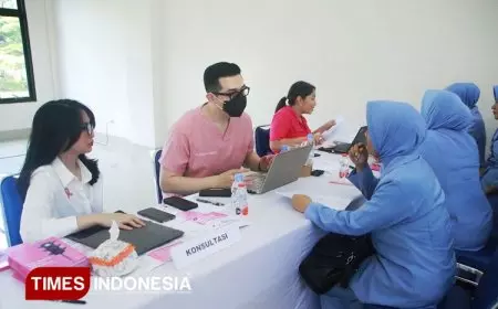 PIA Ardhya Garini Kopasgat TNI AU Gelar Deteksi Dini Kanker Payudara