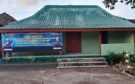 Korem 081/DSJ Rampungkan Renovasi Panti Asuhan Citra Diri