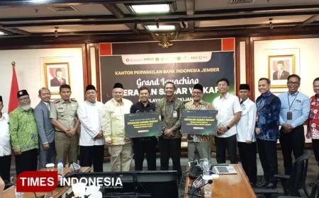Bangkitkan Ekonomi Syariah, KPwBI Jember Luncurkan Program Sadar Wakaf