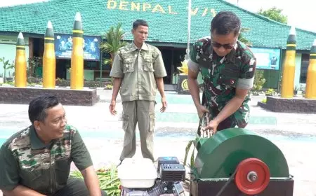 Mesin Pencacah Karya TNI AD Denpal V1 Madiun, Dari Barang Bekas Jadi Solusi Petani