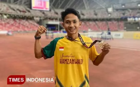 Mahasiswa Universitas Hamzanwadi Raih Emas di 85th Singapore Open Track and Field Championship 2025