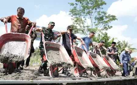 Bupati Sleman Resmikan TMMD ke-124, Dorong Pembangunan Desa dan Kebersamaan Warga
