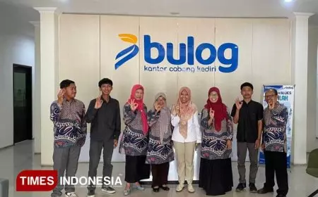P2K2 UWG Malang Monitoring Mahasiswa Magang BUMN di BULOG Kediri