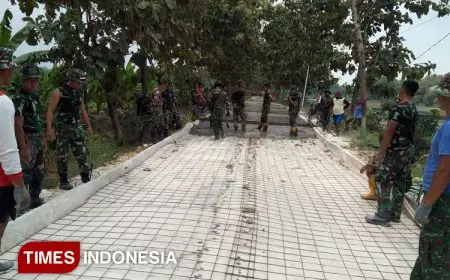 26 Persen Rutilahu Rampung, Jalan Rabat Beton Dikebut: TMMD Lamongan Tancap Gas!