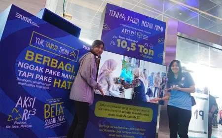 PNM Salurkan 10 Ton Pakaian Favorit Karyawan dan 60 Kg Jeans Lewat Aksi Decluttering