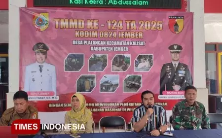 TMMD ke-124 Jember, Kodim 0824 Berikan Pengetahuan Kesehatan Ternak pada Warga