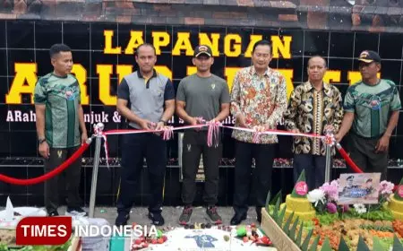 Peresmian Lapangan Arupadatu: Kado Istimewa di Ulang Tahun Dandim Lamongan