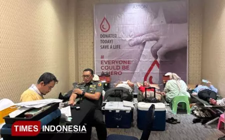 Dandim 0825 Banyuwangi Puji Aksi Donor Darah HUT ke&#45;7 Aston Banyuwangi