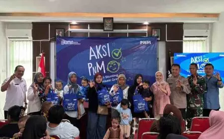 Aksi Nyata PNM Cabang Banyuwangi Cegah Stunting dan Peduli Gizi di 8 Titik