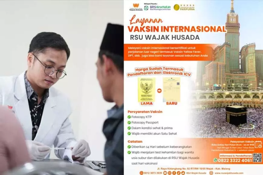 Tak Perlu Jauh-Jauh! Layanan Vaksin Internasional Kini Ada di RSU Wajak Husada
