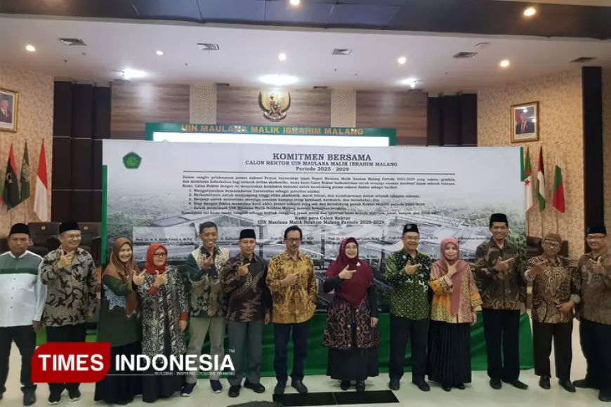 12 Calon Rektor UIN Malang Teken Komitmen Jaga Suasana Kondusif Jelang Pemilihan