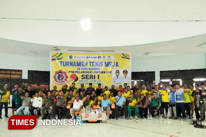Gelar Turnamen Se Bontang, PTM Pelabuhan Loktuan Galang Silaturahmi Penghobi Tenis Meja