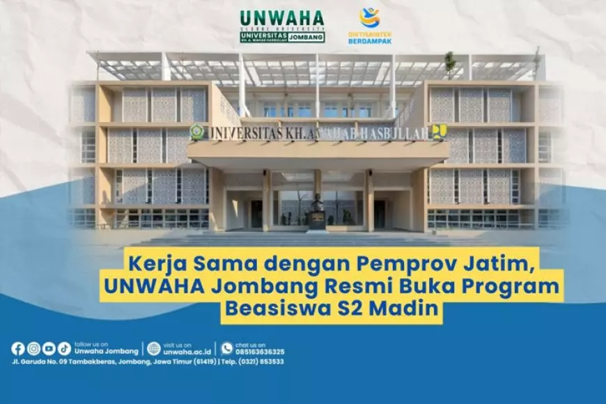 Kerja Sama dengan Pemprov Jatim, UNWAHA Jombang Resmi Buka Program Beasiswa S2 Madin
