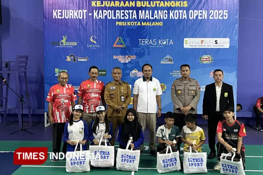 Kejurkot Kapolresta Malang Kota 2025 Diikuti Ratusan Atlet Muda Bulutangkis