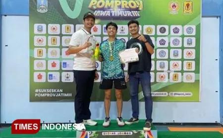 UNMER Malang Raih Medali Emas dalam Final Tenis Meja Tunggal Putra POMPROV III
