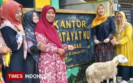 Idul Adha 1446 H, PC Fatayat NU Lamongan Sembelih Hewan Kurban dan Perkuat Silaturahmi