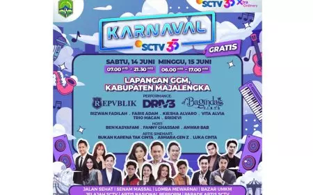 Karnaval SCTV Menyapa Majalengka, Hadirkan Musisi Ternama dan Artis Sinetron Tanah Air