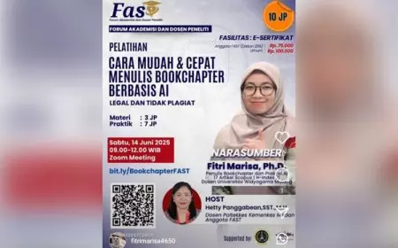 Dosen UWG Malang Jadi Narasumber Pelatihan Bookchapter Berbasis AI