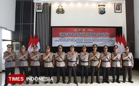 Polresta Banyuwangi Rotasi Sejumlah Kapolsek, Berikut Daftarnya