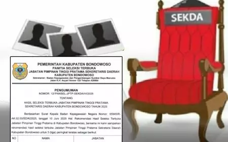 Tiga Nama Calon Sekda Bondowoso Diumumkan, Ini Daftarnya