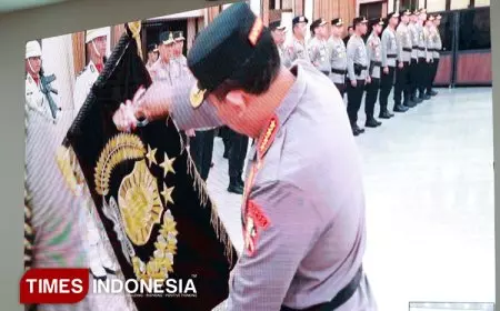Polda Jatim Ikuti Upacara Nasional Pemuliaan Nilai Tribrata Sambut Hari Bhayangkara ke&#45;79