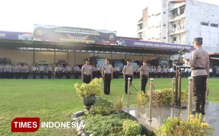 34 Personel Polres Mojokerto Kota Naik Pangkat