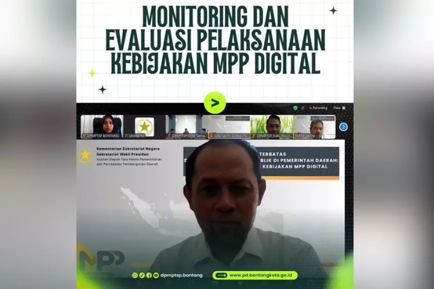 DPMPTSP Bontang Ikuti Monev Pelaksanaan Kebijakan MPP Digital