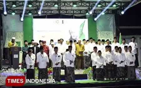 Pelantikan Pengurus MWC NU Grujugan, Ini Pesan Ketua PCNU Bondowoso