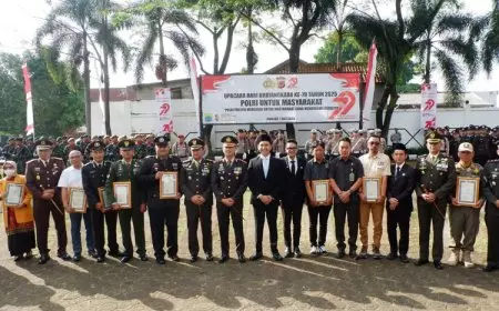 Hari Bhayangkara ke-79, Polres Cianjur Beri Penghargaan pada Sejumlah Tokoh Inspiratif