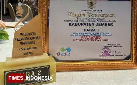 Pemkab Jember Raih Runner Up PPA Award Jawa Timur 2025