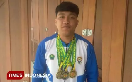 Keren, Mahasiswa UNISMA, M. Ali Khan Ridlo, Raih Tiga Medali di Porprov Jatim 2025