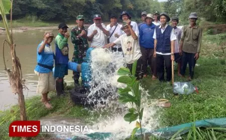 Hadapi Krisis Air, Kolaborasi TNI dan Petani di Majalengka Perkuat Irigasi Sawah