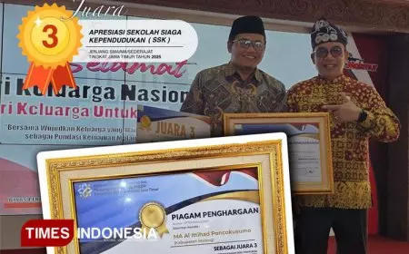 SSK MA Al Ittihad Malang Juara 3 Lomba Sekolah Siaga Kependudukan Jatim