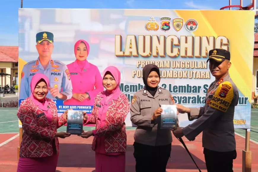 Polres Lombok Utara Tanamkan Budaya Literasi: Dua Lembar Buku Sehari Jadi Gerakan Wajib