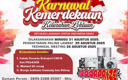 Didukung Pupuk Kaltim, Karnaval Kemerdekaan Loktuan 2025 Banjir Hadiah