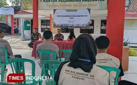 Lurah Kaliwates Lepas Mahasiswa KKN Kolaboratif Kembali ke Kampus