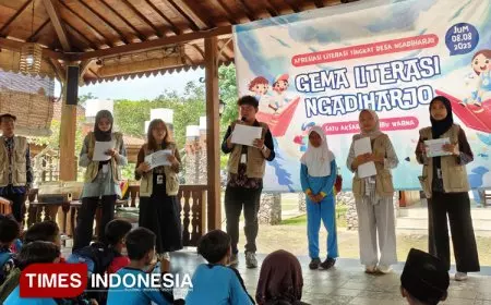 Mahasiswa KKN UNS 190 Gelar, Gema Literasi  di Balkondes Ngadiharjo