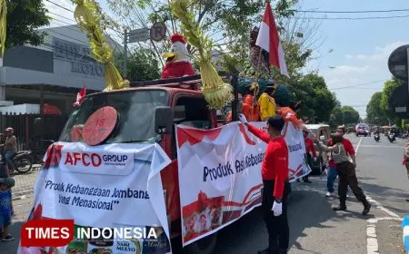 AFCO Group Warnai Karnaval Mobil Hias HUT ke-80 RI, dari Kota Santri untuk NKRI