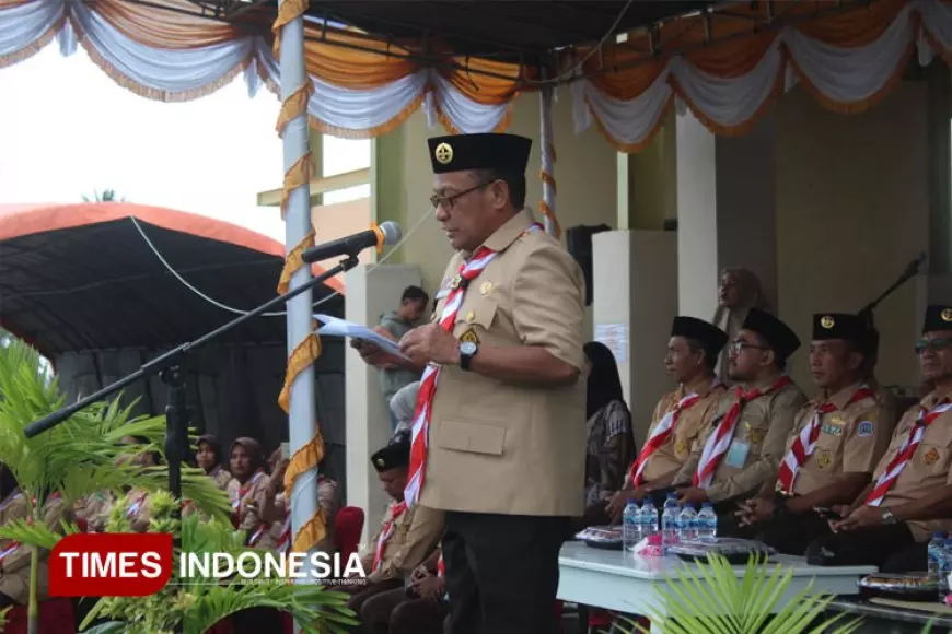 Jadi Inspektur Upacara HUT Pramuka Ke&#45;64, Bupati Morotai Ajak Seluruh Komponen Bersinergi Bangun Bangsa