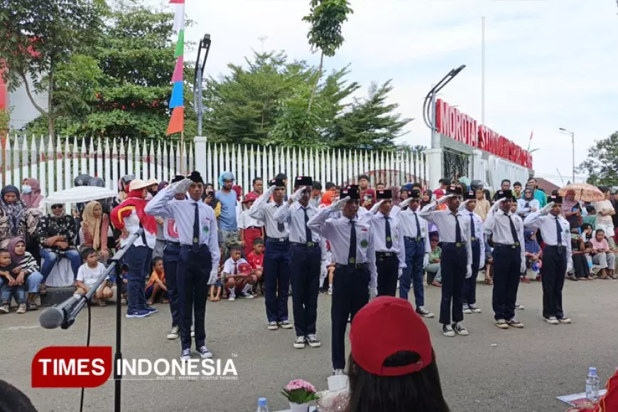 MTs Negeri Gotalamo Morotai Tampil Memukau di Lomba Gerak Jalan Peringati HUT RI ke&#45;80